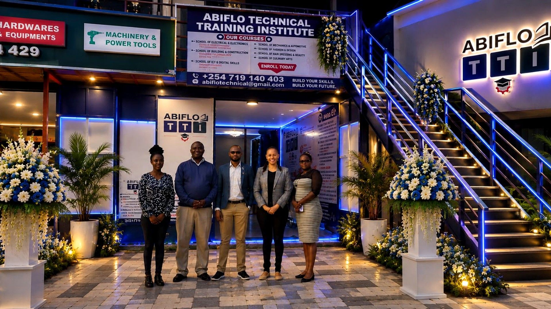 ABIFLO Technical Training Institute campus and team